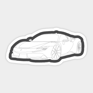 Ferrari SF90 Selfmade car drawing Sticker